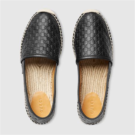 gucci microguccissima leather espadrille with leather trim|Gucci leather platform espadrille.